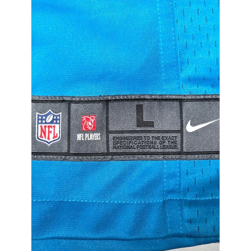 Nike Carolina Panthers Jeremy Chinn 21 Blue NFL Jersey Mens Large On Field